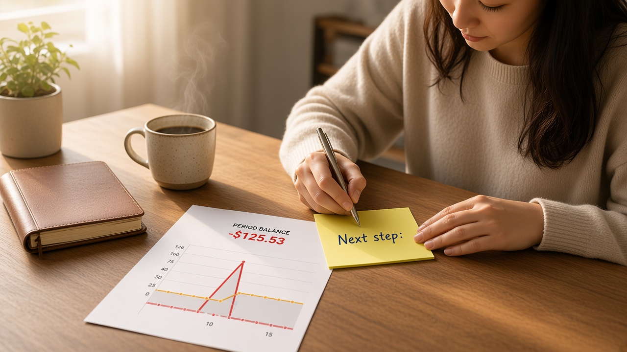 Reviewing the month and writing the next step